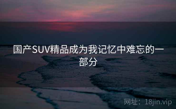 国产SUV精品成为我记忆中难忘的一部分